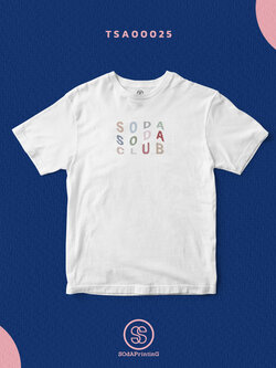 เสื้อยืดพิมพ์ลาย SODA CLUB สีขาว TSA00025 #SOdAtee #SOdAPrintinG #เสื้อ #เสื้อยืด