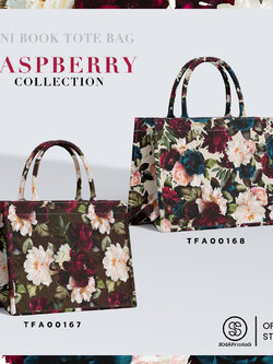 กระเป๋า Mini Book tote bag Raspberry Collection #ไม่ใส่ชื่อ รหัส TFA00167-TFA00168 #SOdAPrintinG