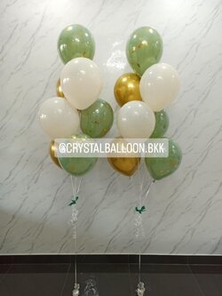 ลูกโป่ง วันเกิด ช่อลูกโป่ง 7 ลูก 2 ช่อ Theme สีเขียว พร้อมตกแต่ง สามารถเปลี่ยนสีลูกโป่ง/เปลี่ยนข้อความได้