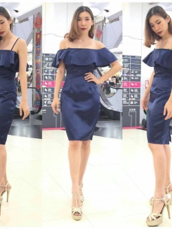 ชุดเพื่อนเจ้าสาว ชุดราตรีสั้น Peony - Ruffle top & pencil skirt