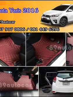 พรม6ดี ปูพื้นรถยนต์ Toyota Yaris 2013-2017 เข้ารูป