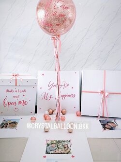 Surprise Box Will You Marry Me? กล่องเซอร์ไพรส์ขอแต่งงาน Bubble ขนาด 36'' Theme สีชมพู กล่องขนาด 36'' พร้อมตกแต่ง สามารถใส่รูปได้ 4 รูป สามารถเปลี่ยนสีลูกโป่ง/เปลี่ยนข้อความได้