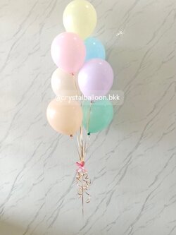 ลูกโป่ง แสดงความยินดี ช่อลูกโป่ง ช่อ 7 ลูก 1 ช่อ Theme สี พาสเทล พร้อมตกแต่ง สามารถเปลี่ยนสีลูกโป่งได้