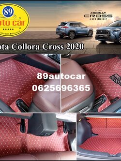 พรม6D ปูพื้นรถยนต์ All New Toyota Collora Cross เข้ารูป