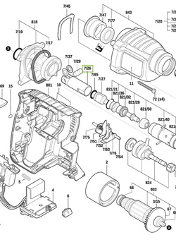 ลูกสูบค้อน สว่านลมไร้สาย Bosch บอช GBH 180-LI [#26] Pn.1618700083 (แท้) ##