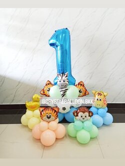 ลูกโป่ง วันเกิดเด็ก ฟอยล์ตัวเลข ขนาด 40" ตั้งฐาน 1 ชิ้น พร้อม ฟอยล์ตกแต่ง ตั้งฐาน 4 ชิ้น พร้อมตกแต่ง สามารถเปลี่ยนสีลูกโป่ง/เปลี่ยนสี-ฟอยล์ตัวเลข/เปลี่ยนฟอยล์ตกแต่งได้