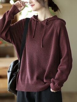 เสื้อฮู้ดไหมพรม