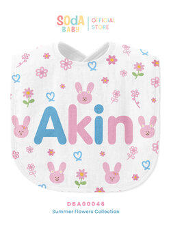 ผ้าซับน้ำลาย Baby Bib ลาย Daisy and Rabbit รหัส DBA00046 🌼🌸 #SummerFlowers #SOdAbaby
