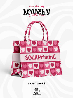 Mini Book tote bag Lovely Collection รหัส TFA00058 #ใส่ชื่อได้ #SOdAbag #SOdAPrintinG