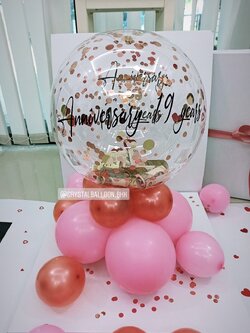 Surprise Box กล่องเซอร์ไพรส์ Anniversary ครบรอบ มอบความประทับใจให้แด่คนพิเศษ Bubble ตั้งฐาน สามารถใส่เงินได้ พร้อมตกแต่ง สามารถใส่รูปได้ 2 ใบ