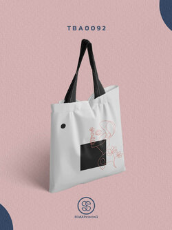 กระเป๋าแคนวาส พิมพ์ลาย Girl Art TBA0092 #SOdABag #SOdAPrintinG #กระเป๋า #กระเป๋าผ้า