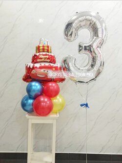 ลูกโป่ง วันเกิดเด็ก ฟอยล์เค้ก สีแดง ตั้งฐาน 1 ชิ้น พร้อม ฟอยล์ตัวเลข ขนาด 40" 1 ชิ้น พร้อมตกแต่ง สามารถเปลี่ยนสีลูกโป่ง/เปลี่ยนสี-ฟอยล์ตัวเลข/เปลี่ยนฟอยล์ตกแต่งได้