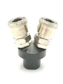 ข้อต่อปั้มลม 2 ทาง หรือข้อต่อตัววาย (Y)