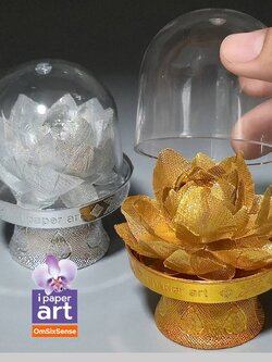 บัวเงิน-ทอง โดมจิ๋ว S | งานไทยพรีเมียม สำหรับบรรจุของถวายหิ้งขนาดกระทัดรัด