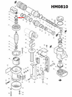 HM0810 [#38], HM0810T, TA [#39] โอริง สกัดไฟฟ้า, แย็ก Makita-มากีต้า (แท้-สัง)