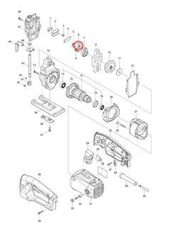 ลูกปืนเข็มข้อเหวี่ยง เครื่องเลื่อยจิ๊กซอร์ Makita M4302, M4302B [#6] Pn.212960-6 (แท้) ## (**)