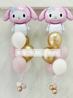 ลูกโป่งวันเกิดเด็ก ,ฟอยล์มายเมโรดี้ 1 ชิ้นพร้อม ลูกโป่ง 6 ลูก 2 ช่อ , พร้อมตกแต่ง , ฟอยล์สามารถเปลี่ยนสีได้ , ลูกโป่งสามารถเปลี่ยนสีได้