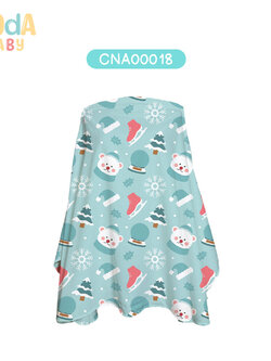 ผ้าคลุมให้นม ลาย Winter #ใส่ชื่อได้ รหัส CNA00018 ⛄️❄️#Winter #SOdAbaby