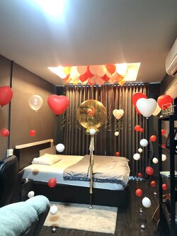 ลูกโป่ง วันเกิด Bubble ขนาด 36" พร้อม ลูกโป่งลอยฝ้า 30 ลูก,ลูกโป่งฟองอากาศ 10 เส้น พร้อมตกเเต่ง สามารถเปลี่ยนสีลูกโป่ง/เปลี่ยนข้อความ/เปลี่ยนขนาดได้