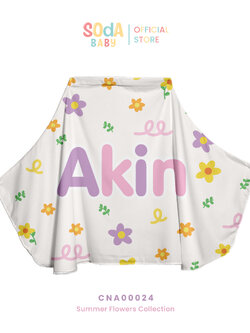 ผ้าคลุมให้นม ลาย Flower garden #ใส่ชื่อได้ รหัส CNA00024 🌼🌸 #SummerFlowers #SOdAbaby