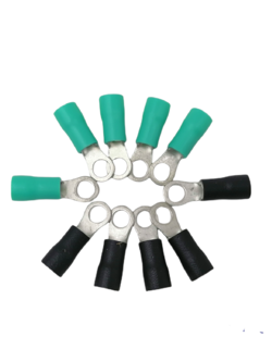 หางปลากลม มีปลอกหุ้ม RV 3.5-4 (ห่อ=10ตัว) คละสี