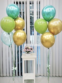 ลูกโป่ง แสดงความยินดี ในโอกาสพิเศษ 2 ช่อ พร้อมตกแต่ง สามารถเปลี่ยนสีลูกโป่งได้