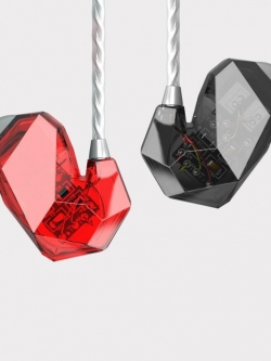 ขาย หูฟัง TTPOD T2 สีแดงใส สุดยอดหูฟังระดับเทพ 3 driver Hybrid (2BA 1 Dynamic) เสียงดี สายถักไม่พันกัน