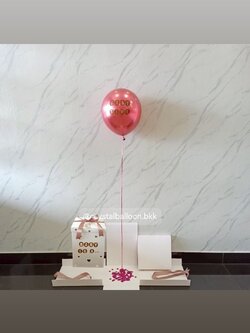 Gender Reveal Box กล่องทายเพศ พร้อม ลูกโป่งขนาด 12" 1 ชิ้น พร้อมตกเเต่ง สามารถเปลี่ยนสีลูกโป่ง/เปลี่ยนสีข้อความได้