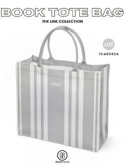 กระเป๋า Book Tote Bag The LINE Collection (Grey Color) รหัส TFA00024 #SOdAPrintinG