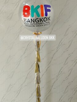 ลูกโป่ง เปิดงาน Bubble ขนาด 36" กลิตเตอร์เงิน พร้อมตกแต่ง สามารถเปลี่ยนสีลูกโป่ง/เปลี่ยนข้อความ/เปลี่ยนขนาดได้
