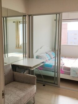 ให้เช่า พลัมคอนโด พาร์ค รังสิต ชั้น 8 ขนาด 22 ตร.ม.เฟอร์ครบ มีเครื่องซักผ้า ใกล้ ม.กรุงเทพ