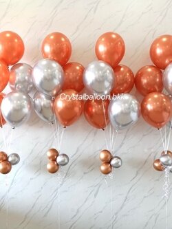 ลูกโป่ง วันเกิด ช่อลูกโป่ง ช่อ 5 ลูก 4 ช่อ พร้อมตกแต่ง สามารถเปลี่ยนสีลูกโป่งได้