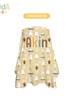 ผ้าคลุมให้นม ลาย Winter #ใส่ชื่อได้ รหัส CNA00013 ⛄️❄️#Winter #SOdAbaby
