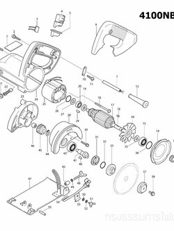 แหวนล็อค เครื่องตัดคอนกรีต Makita มากีต้า 4100NB [#39], 4100NH [#20] Pn.961004-6 (แท้) ##