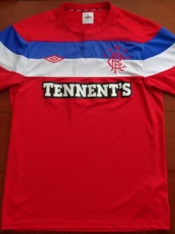 เสื้อฟุตบอล ทีมสโมสรเรนเจอร์ส ชุดเยือน 2011/12 M-Size / RANGERS Football Shirt Away Kit 2011/12 Jersey M-Size