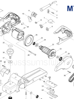 น็อตยึดสปริง กบไฟฟ้า Maktec-มาคเทค MT111 #40 Pn.265150-0 (แท้) ##