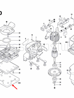 เครื่องมือเจาะรู เครื่องขัดกระดาษทราย Bosch บอช GSS 140, GSS 140 A [#654] Pn.2610920650 (แท้-สั่ง)