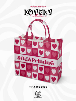 กระเป๋า Book Tote Bag Lovely Collection รหัส TFA00069 #SOdAbag #SOdAPrintinG