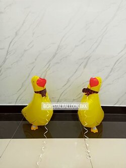 ลูกโป่ง วันเกิดเด็ก ฟอยล์เป็ดเหลือง ลากจูง 2 ชิ้น พร้อมตกแต่ง สามารถเปลี่ยนฟอยล์ตกแต่งได้