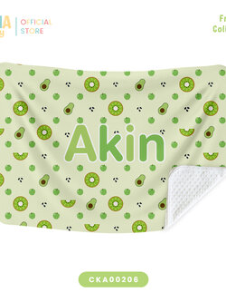 ผ้าห่มเด็ก ใส่ชื่อได้ ลาย Avocado 🥝 Fruity Collection รหัส CKA00206 #ผ้าห่ม #SOdAbaby