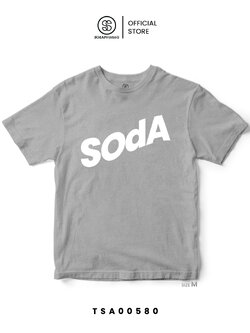 เสื้อยืด พิมพ์ลาย SOdA-โซดา | สีเทา รหัส TSA00580-TSA00581 (C20) #เสื้อ #เสื้อยืด #SOdAPrintinG
