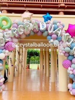 Organic Backdrop เปิดงาน ซุ้มโค้ง ขนาด กว้าง 2 เมตร สูง 2.5 เมตร พร้อม ฟอยล์ตัวอักษร 16 ตัวอักษร พร้อมตกแต่ง ฟอยล์ตกแต่ง สามารถเปลี่ยนสีลูกโป่ง/เปลี่ยนสี-ฟอยล์ตัวอักษร/เปลี่ยนฟอยล์ตกแต่งได้