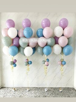 ลูกโป่ง ทายเพศ ช่อลูกโป่ง ช่อ 10 ลูก 4 ช่อ พร้อมตกแต่ง สามารถเปลี่ยนสีลูกโป่งได้