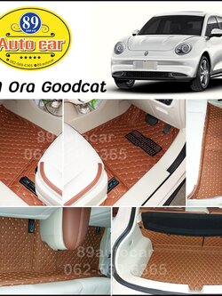 พรมในรถยนต์ GWM Ora Goodcat ปูพรม6D สีน้ำตาลเข้ม เต็มคัน