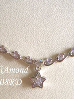 BN008RD-18+++สร้อยเพชรรูปดาว+++แบบน่ารักมากค่ะ แอบหรูนิดๆ ไม่เวอร์มาก ใส่ออกงานได้สบายเลยค่ะ หรือใส่ทำงานก็ยังไหวค่ะ