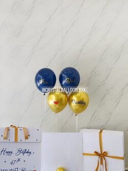 Happy Birthday กล่องเซอร์ไพรส์วันเกิด พร้อม ลูกโป่ง 4 ลูก พร้อมตกเเต่ง สามารถใส่รูปได้ 2 ใบ สามารถเปลี่ยนสีลูกโป่ง/เปลี่ยนสีข้อความได้