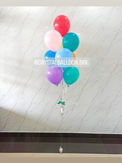 ลูกโป่ง แสดงความยินดี ช่อลูกโป่ง ช่อ 9 ลูก 1 ช่อ ธีมคัลเลอร์ฟูล พร้อมตกแต่ง สามารถเปลี่ยนสีลูกโป่งได้