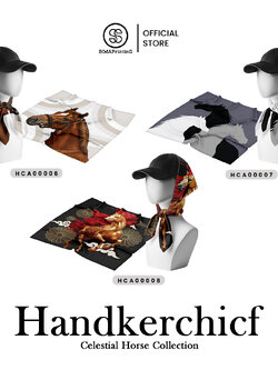ผ้าเช็ดหน้า Celestial Horse Collection รหัส HCA00006-HCA00008 #Handkerchief #SOdAPrintinG