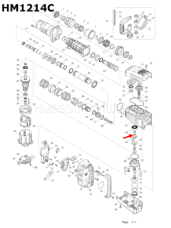 CRANK SHAFT เครื่องสกัดคอนกรีต Makita มากีต้า HM1214C [#63] Pn.325659-5 (แท้) ##