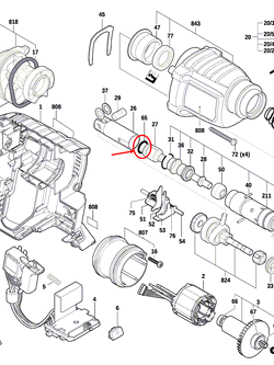โอริง สว่านลมไร้สาย บอช BOSCH GBH 180-LI [#65] Pn.1610210244 (แท้) ##